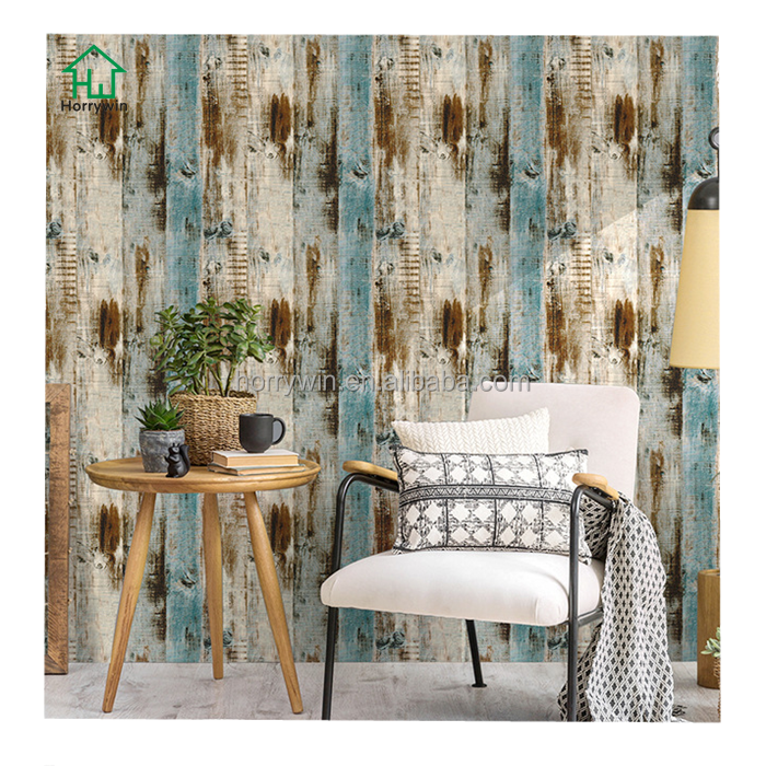 Waterproof vinyl wallpaper aesthetic wooden wallpaper navy blue peel and stick wallpaper designs