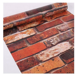 Interior Wall Decoration Self-adhesive Wall Paper Rolls Brick stone pattern PVC Wallpaper