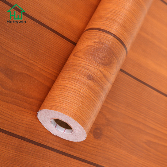 Aesthetic wooden self adhesive wallpaper waterproof vinyl peel and stick wallpaper wooden wallpaper for wall decoration