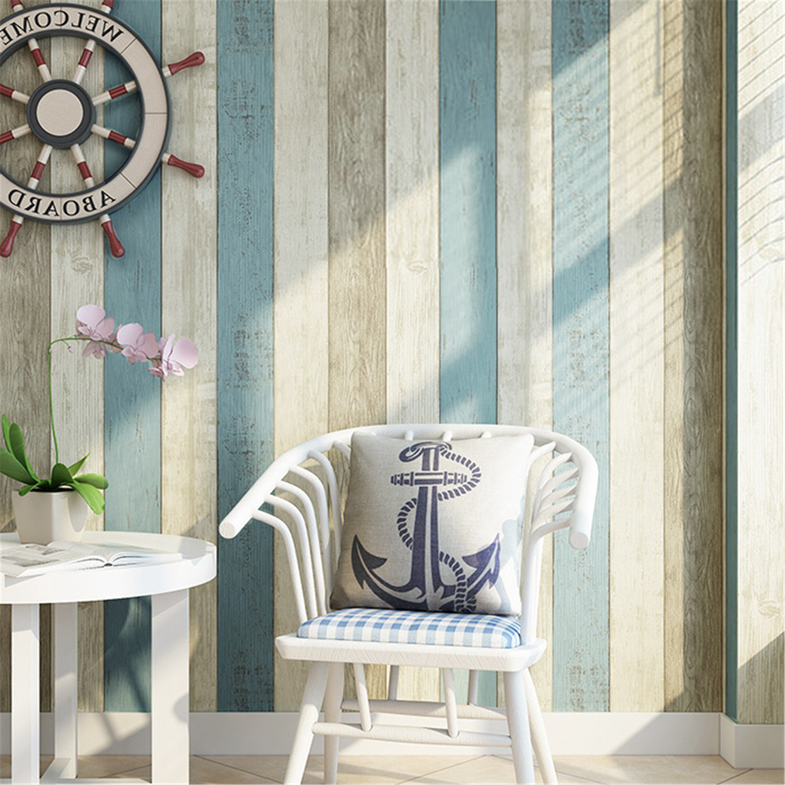 PVC home hotel self-adhesive wallpaper waterproof wood grain type wallpaper sticker