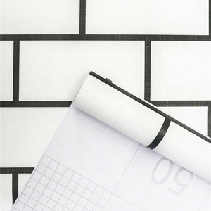 3D Mural wallpaper White and black Brick Self Adhesive Wall Paper For Interior Decoration