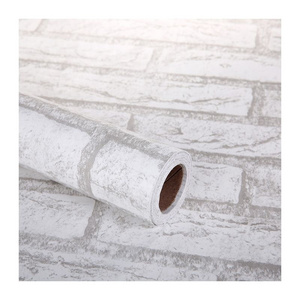 High quality white color brick design self adhesive wallpaper peel and stick wallpaper sticker  for home