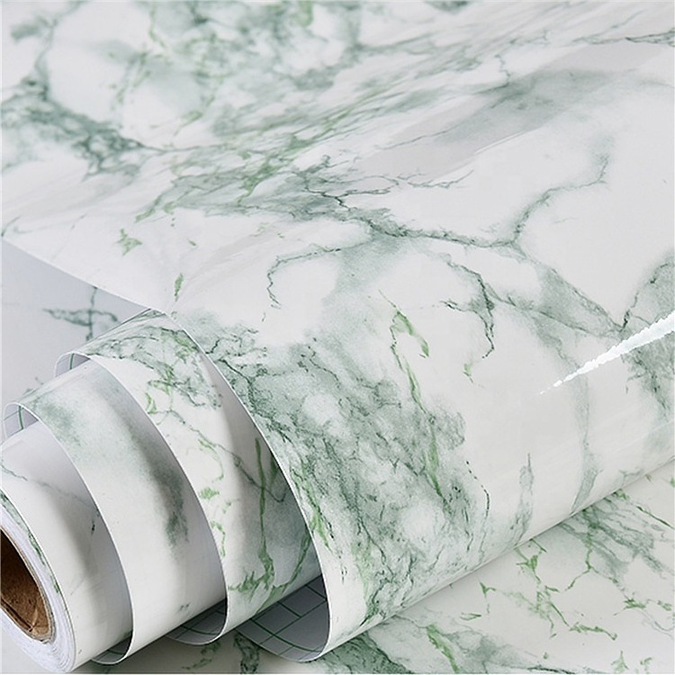 Waterproof Wall Sticker Self Adhesive Wall Paper Marble PVC Wallpaper For Kitchen