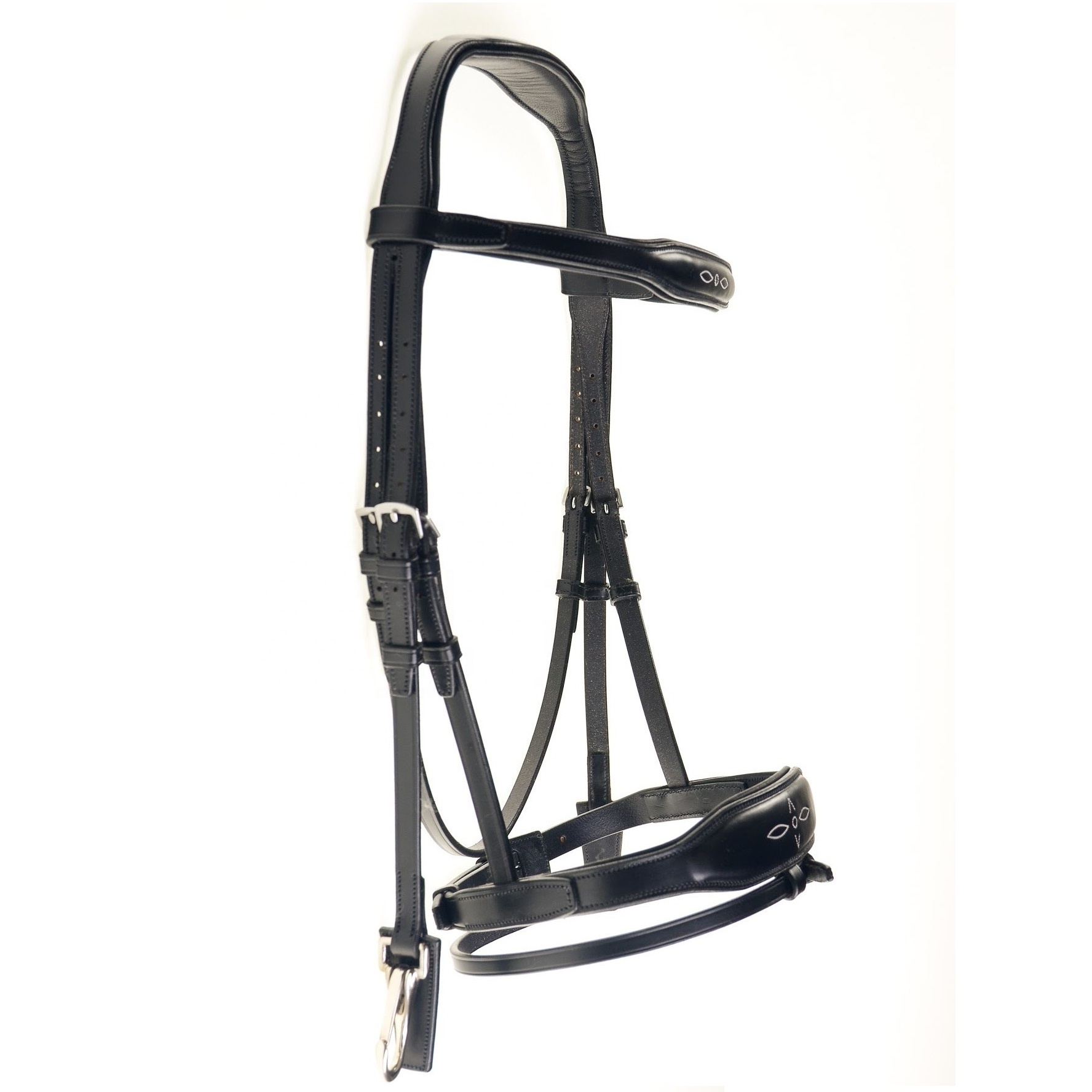 High Quality HBR-190 English Horse Bridle Side Pull Leather Riding Bridle