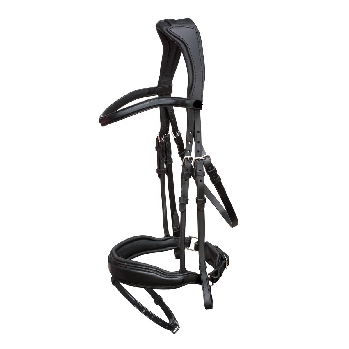 High Quality HBR-190 English Horse Bridle Side Pull Leather Riding Bridle