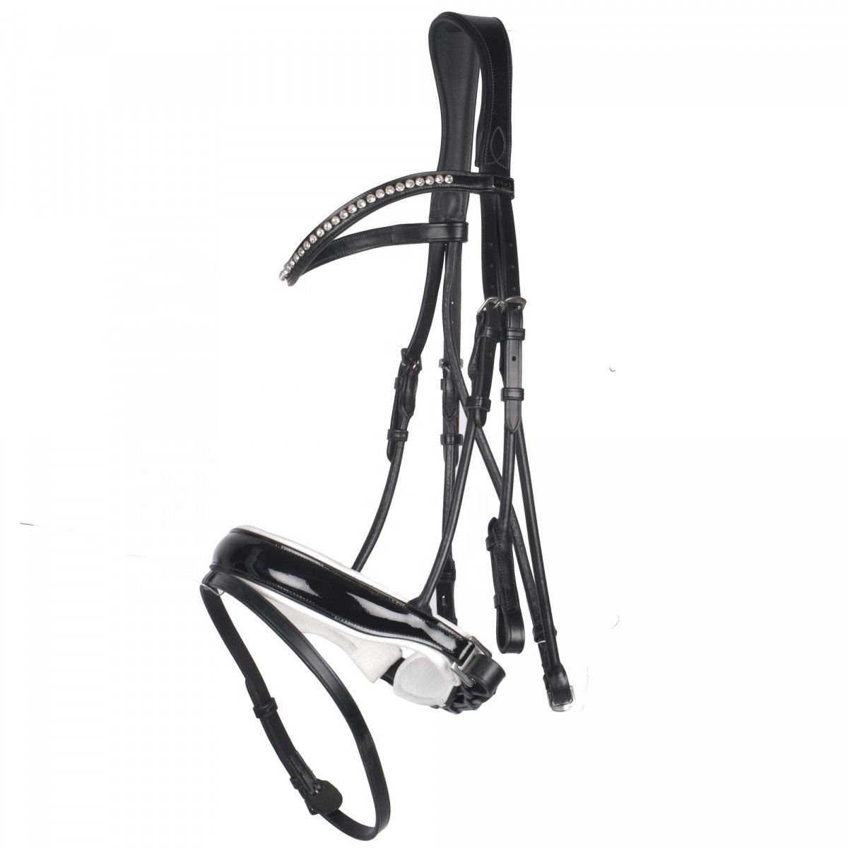 High Quality HBR-190 English Horse Bridle Side Pull Leather Riding Bridle