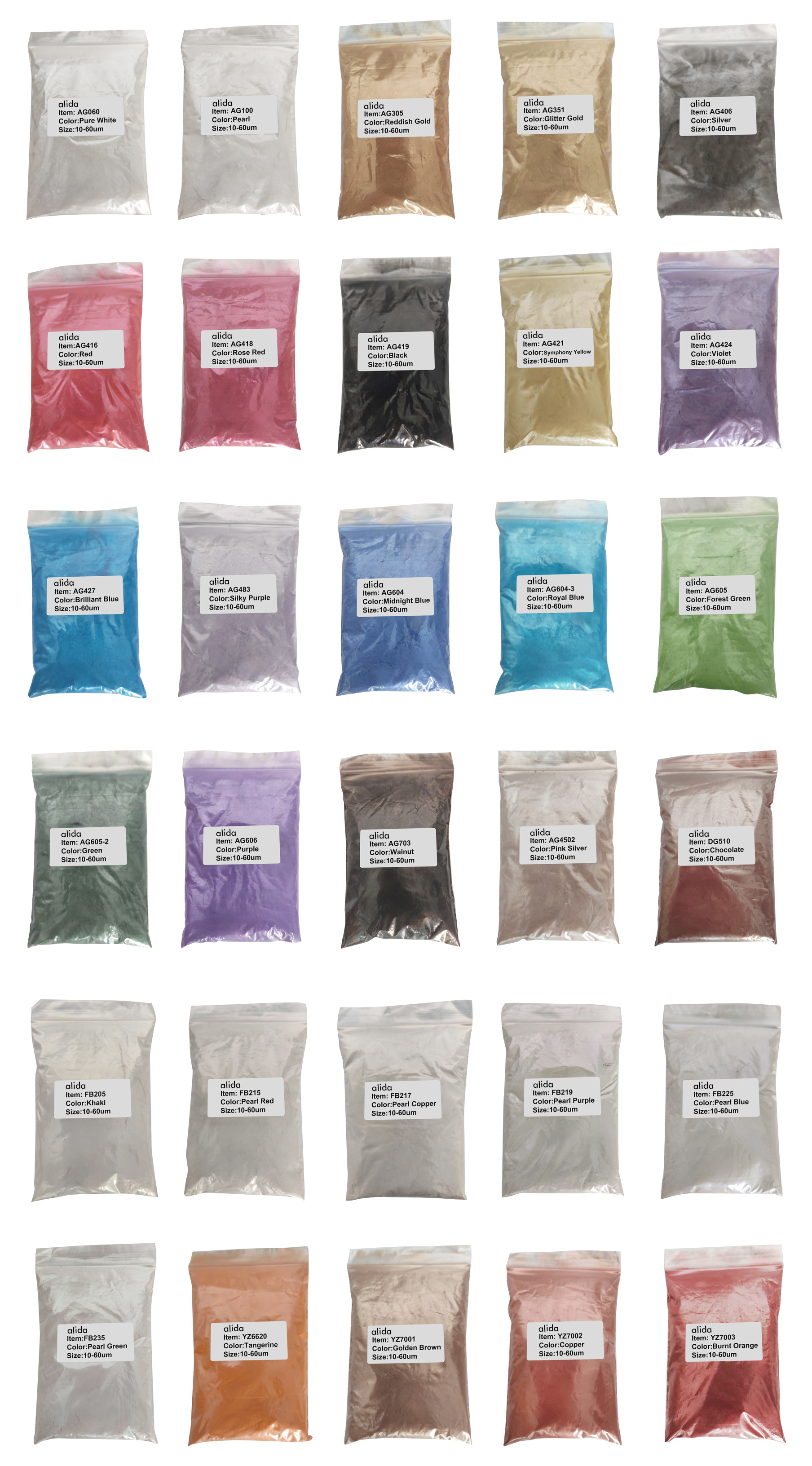 Mica Powder Pure Metallic Mica Powder Pigments