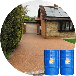 Permeable Resin Bound Paving liquid durable strong bonding stone glue for driveway and pathway Pebble Stone Resin