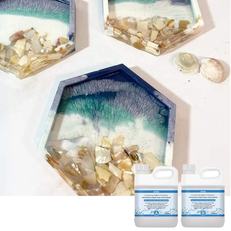 Craft Epoxy Resin Kit Crystal Clear with Hardener Self-Leveling Food Safe for Jewelry Countertop Woodworking Enhanced