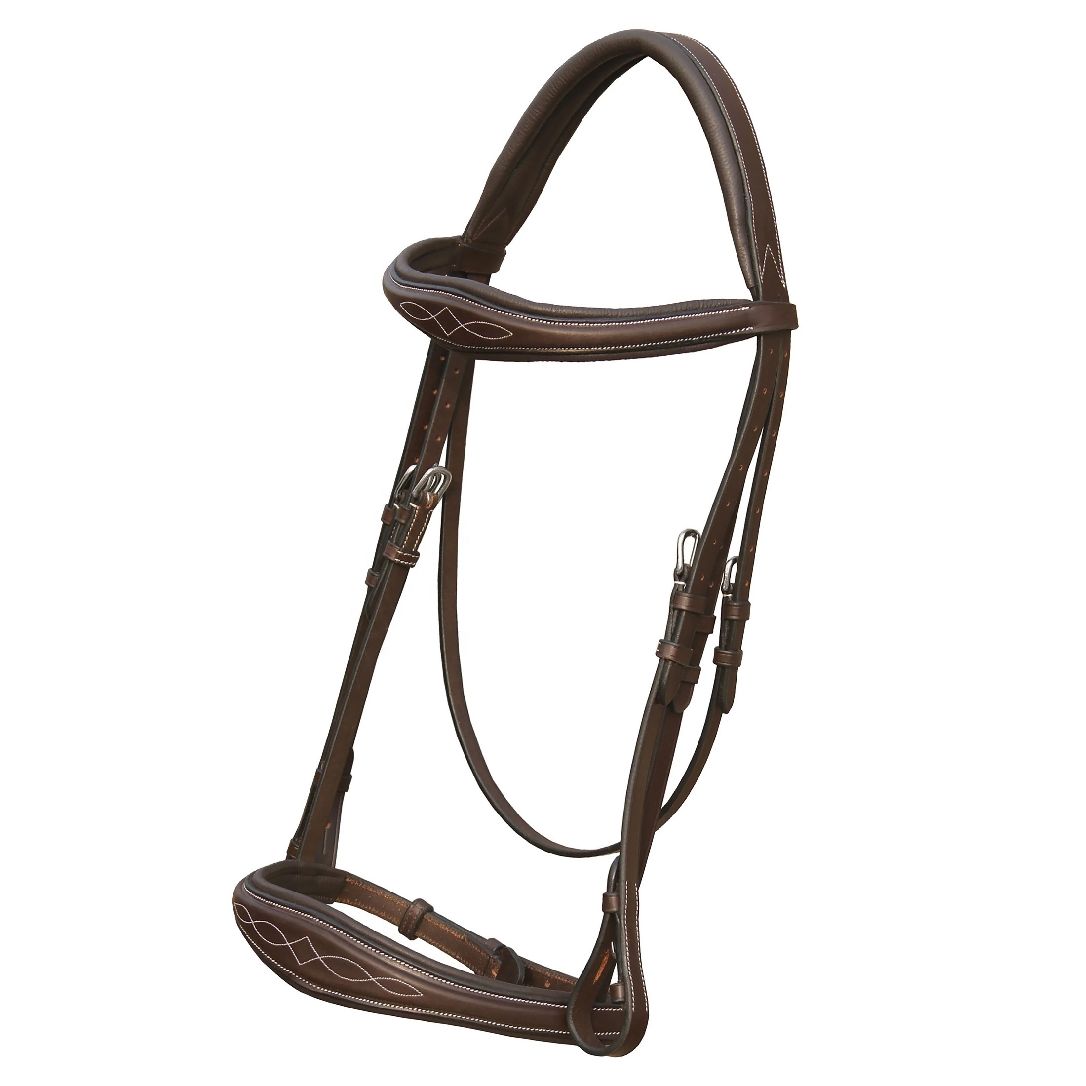 Top Quality Adjustable English Leather Horse Jumping Snaffle Bridle with Comfortable Reins from Indian Exporter & Supplier