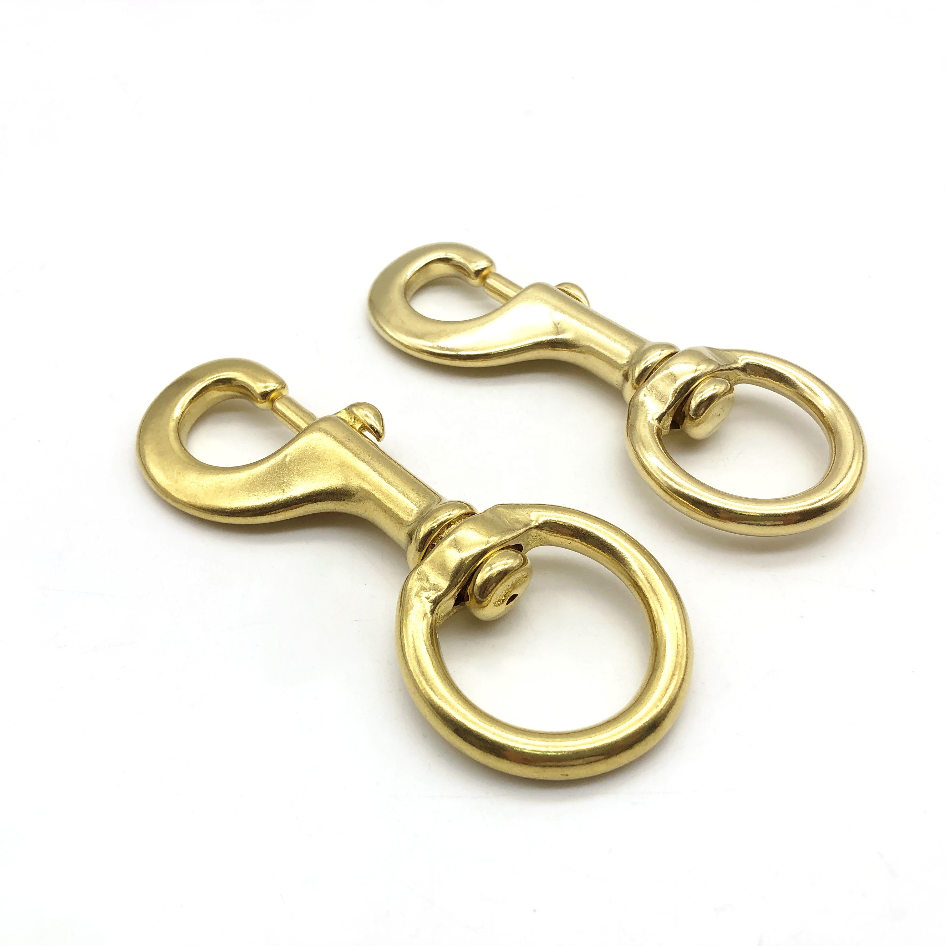 Brass Push Gate U Shape Solid Antique Brass Swivel Trigger Bronze Brass Snap Hook For Dog Leash