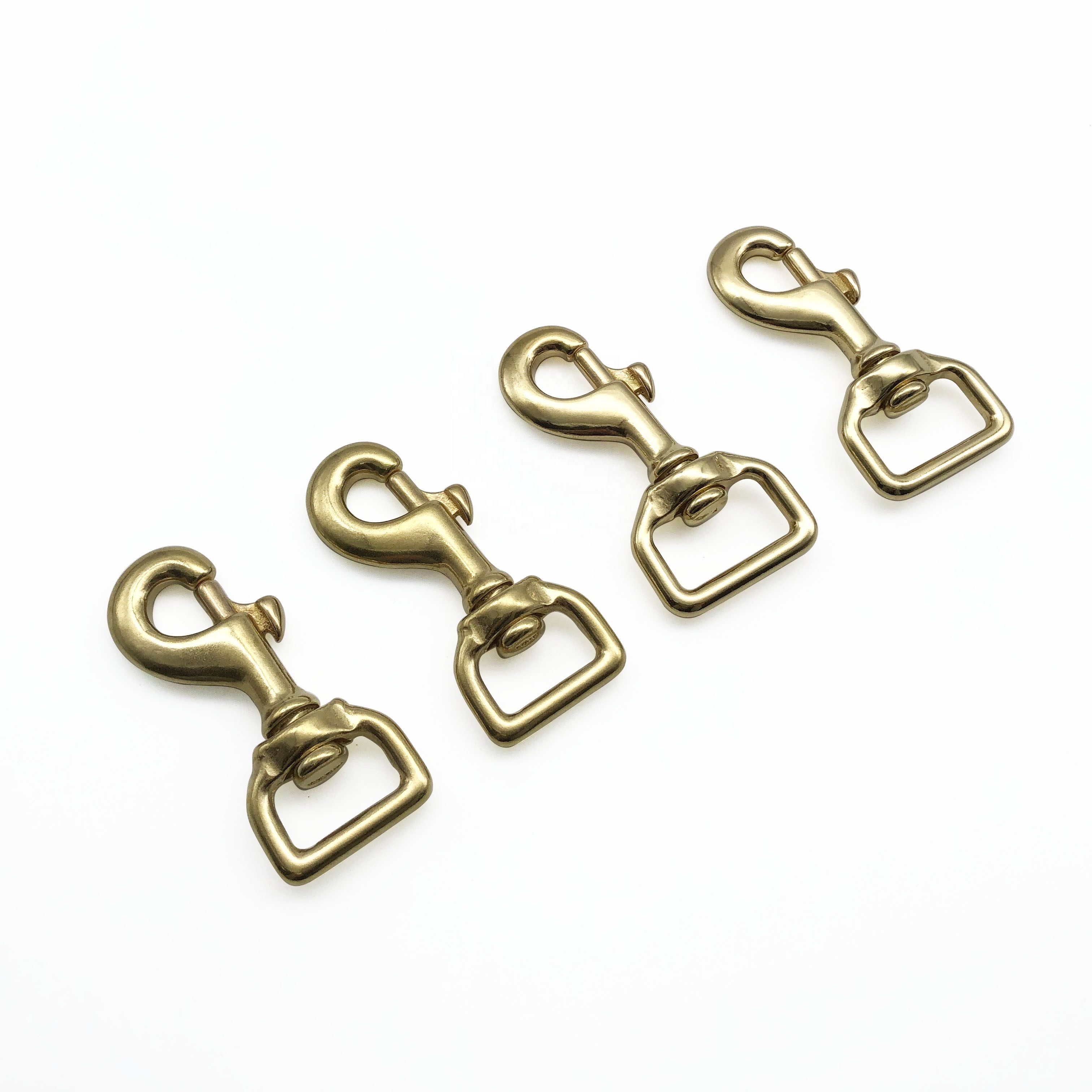 Brass Push Gate U Shape Solid Antique Brass Swivel Trigger Bronze Brass Snap Hook For Dog Leash