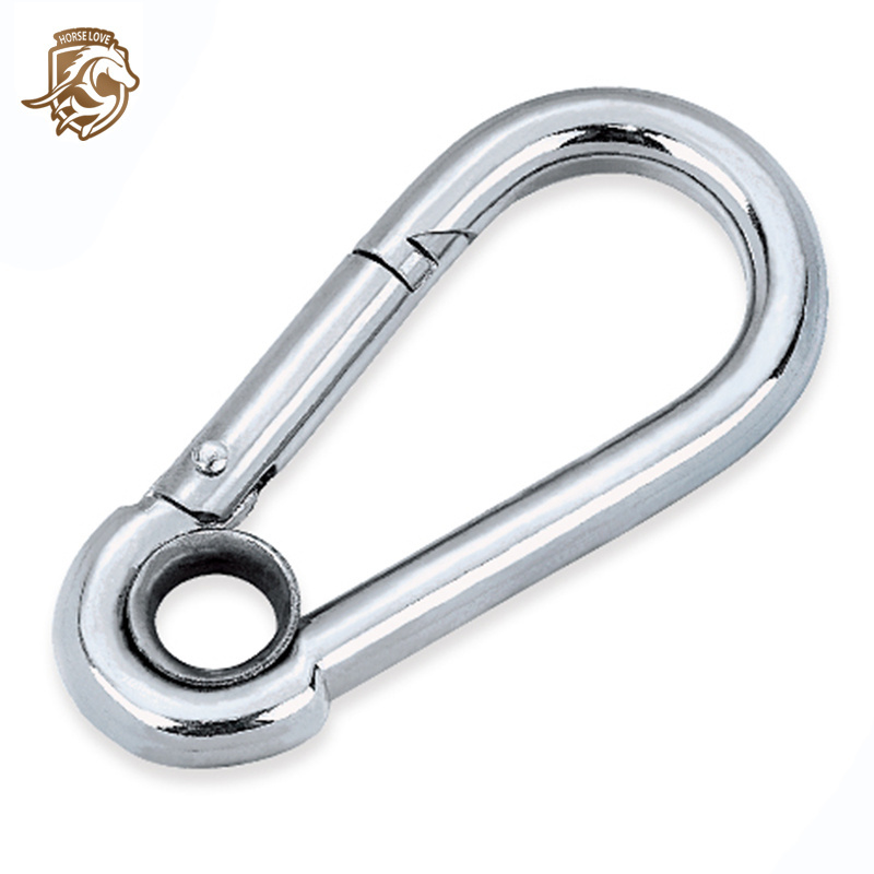 Hl106060-106065Ss Stainless Snap Hook Carabiner Clip Webbing Snap Hook Carabiner High Quality Automatic Lock Snap Hook Carabiner