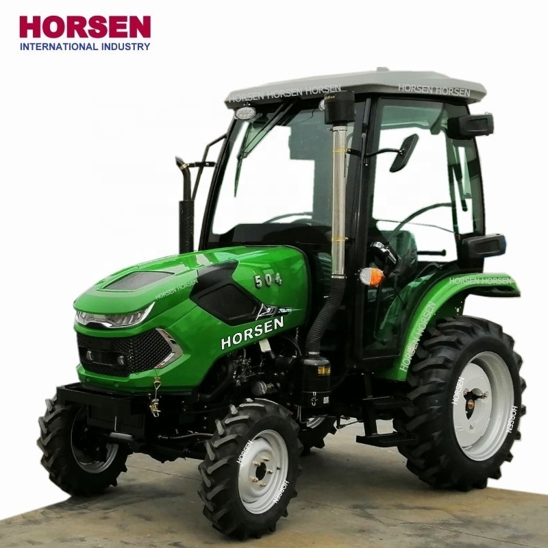 HORSEN  multi functional 50 hp 4WD farm tractor with  heated cab and  front end loader  snow blower for sale