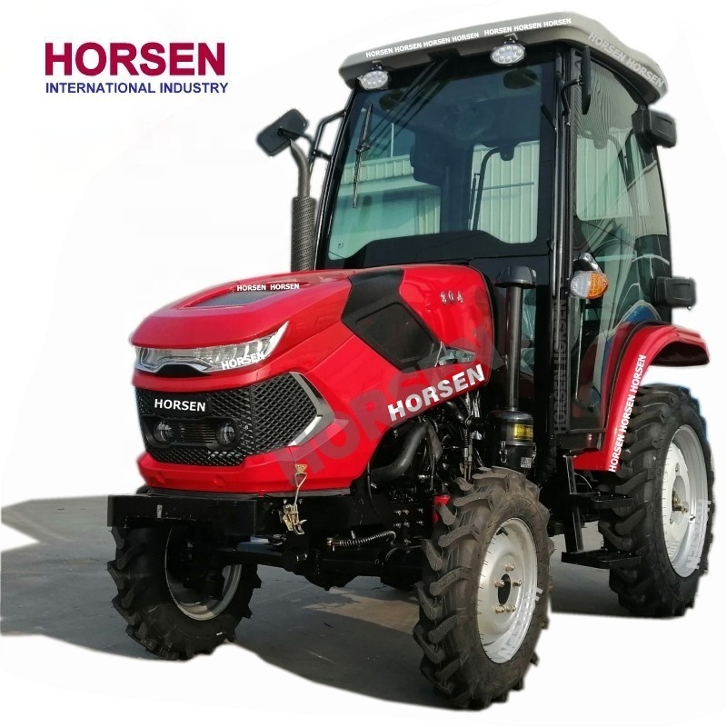 HORSEN China tractor 30hp  4 in one bucket with 4 ft slasher and pallet forks for sale made in china