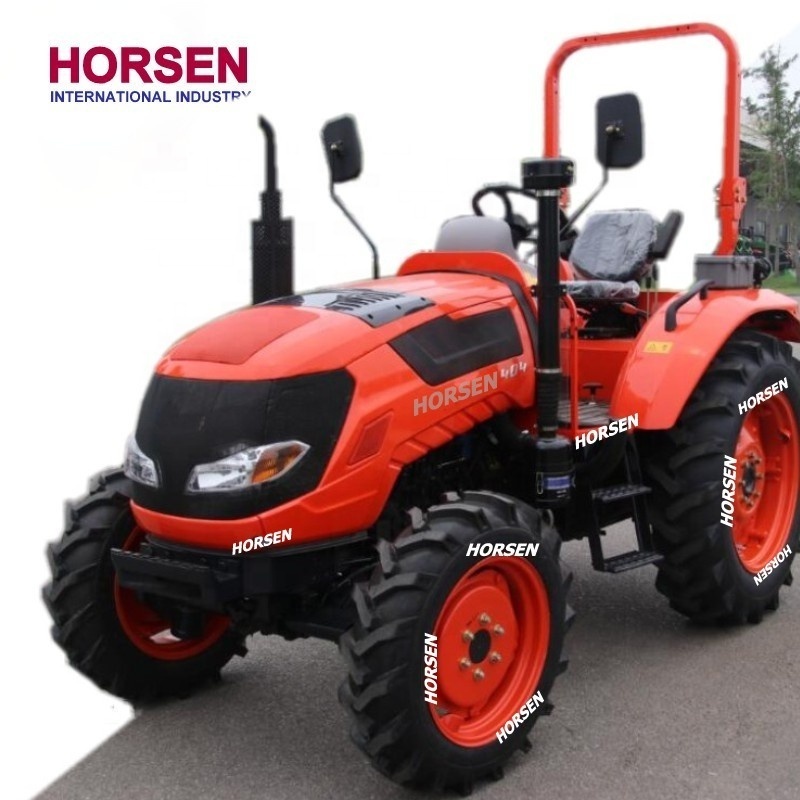 HORSEN Mini tractor 30 HP 40 HP 2 WD 4 WD  compact farm wheel  tractor with rotary tiller shovel  for agriculture  made in china