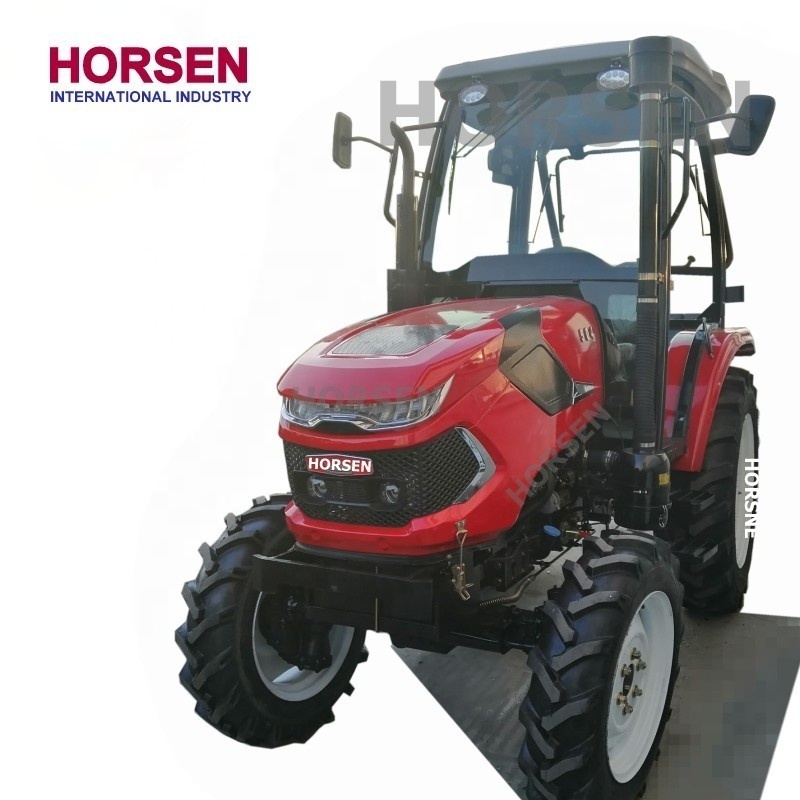 HORSEN  multi functional 50 hp 4WD farm tractor with  heated cab and  front end loader  snow blower for sale