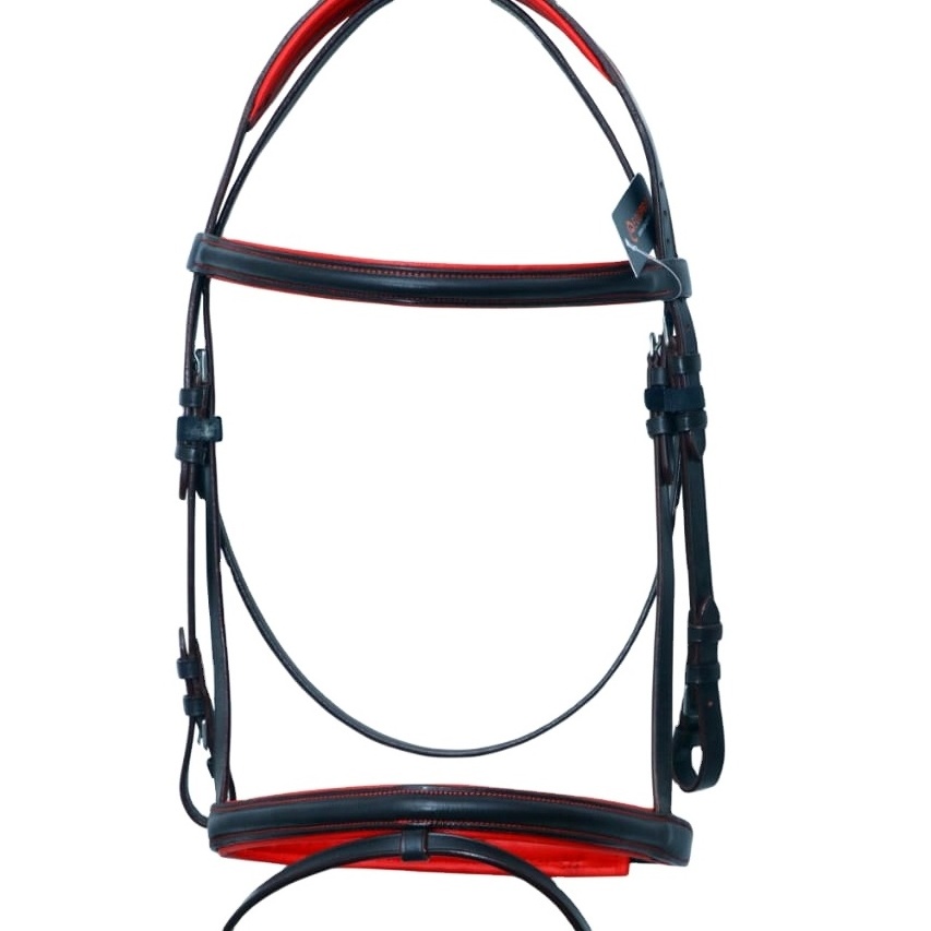 Horse Bridle DD Leather Horse Racing Bridle Made In India High Quality Softy Padding with Reins Assorted Colors