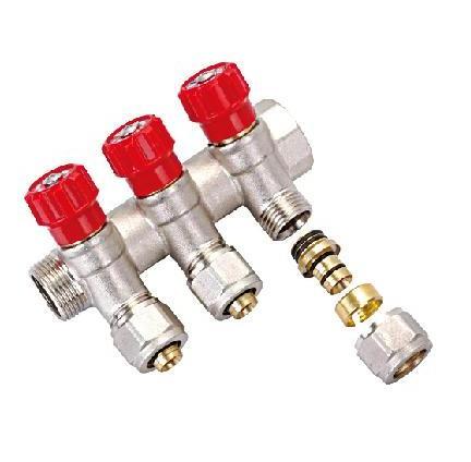 High Quality 2-10Ways floor Heating Manifold Brass Water Manifold