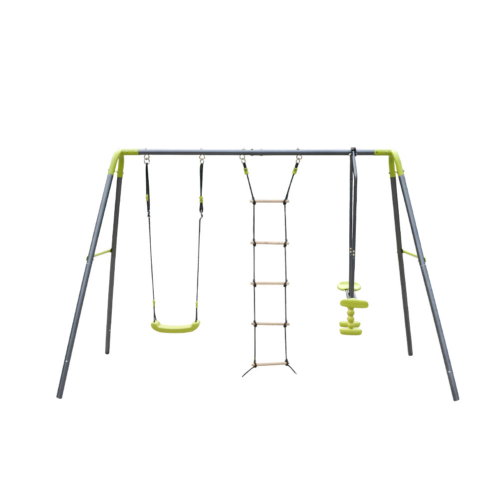 Playground equipment garden children swing with rope ladder seesaw