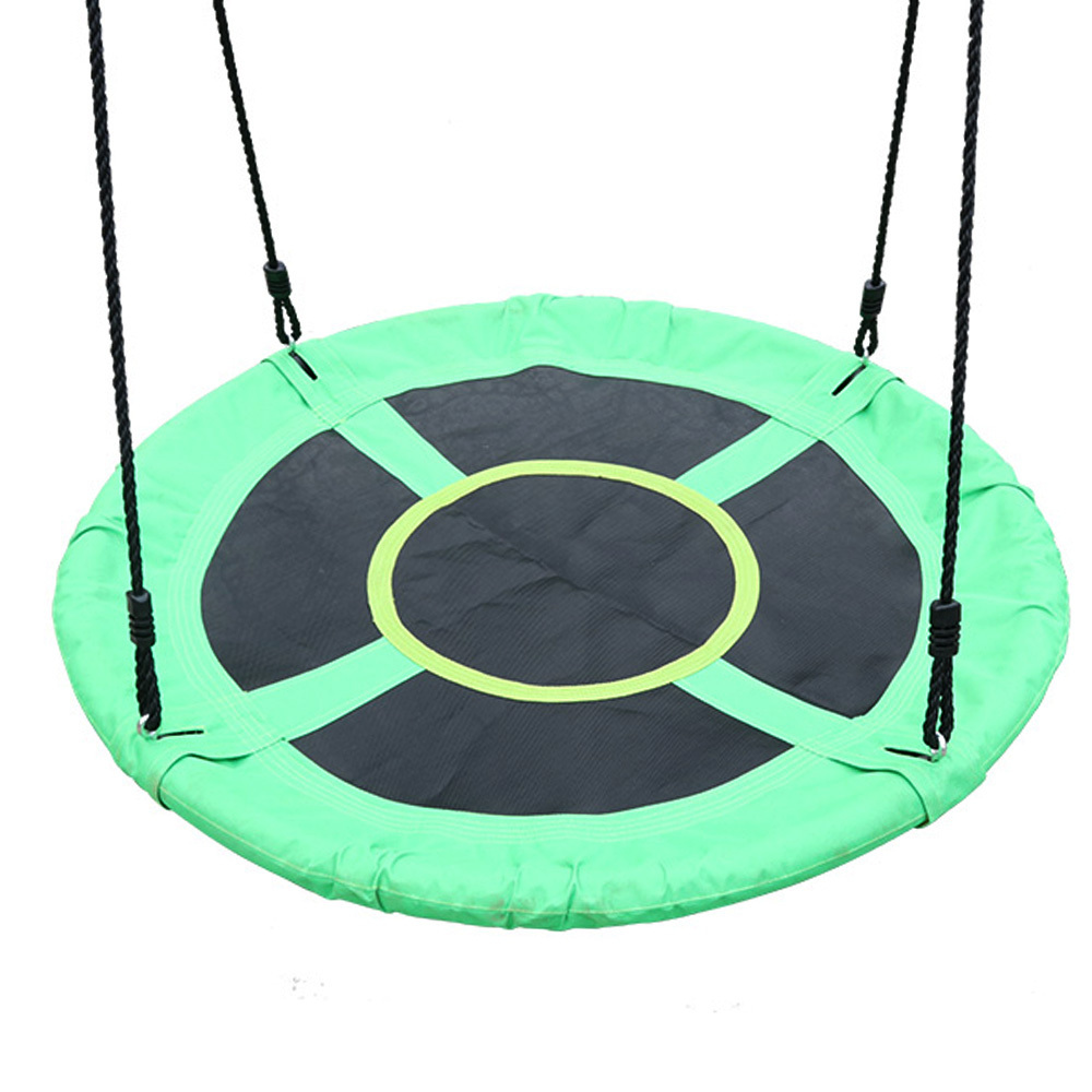 Portable 100cm round fabric outdoor child swing chair for tree playground