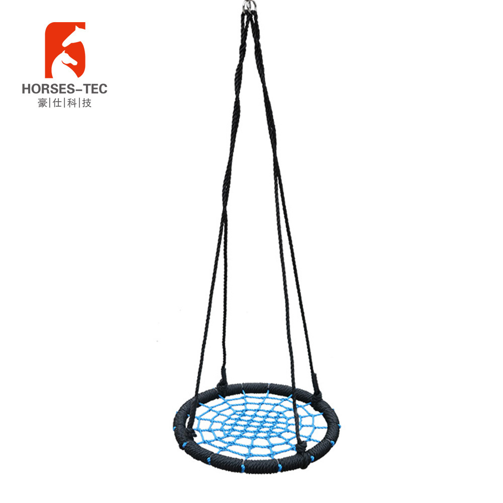 Round Saucer Outdoor Children Kids Net Spider Wed Tree Swing