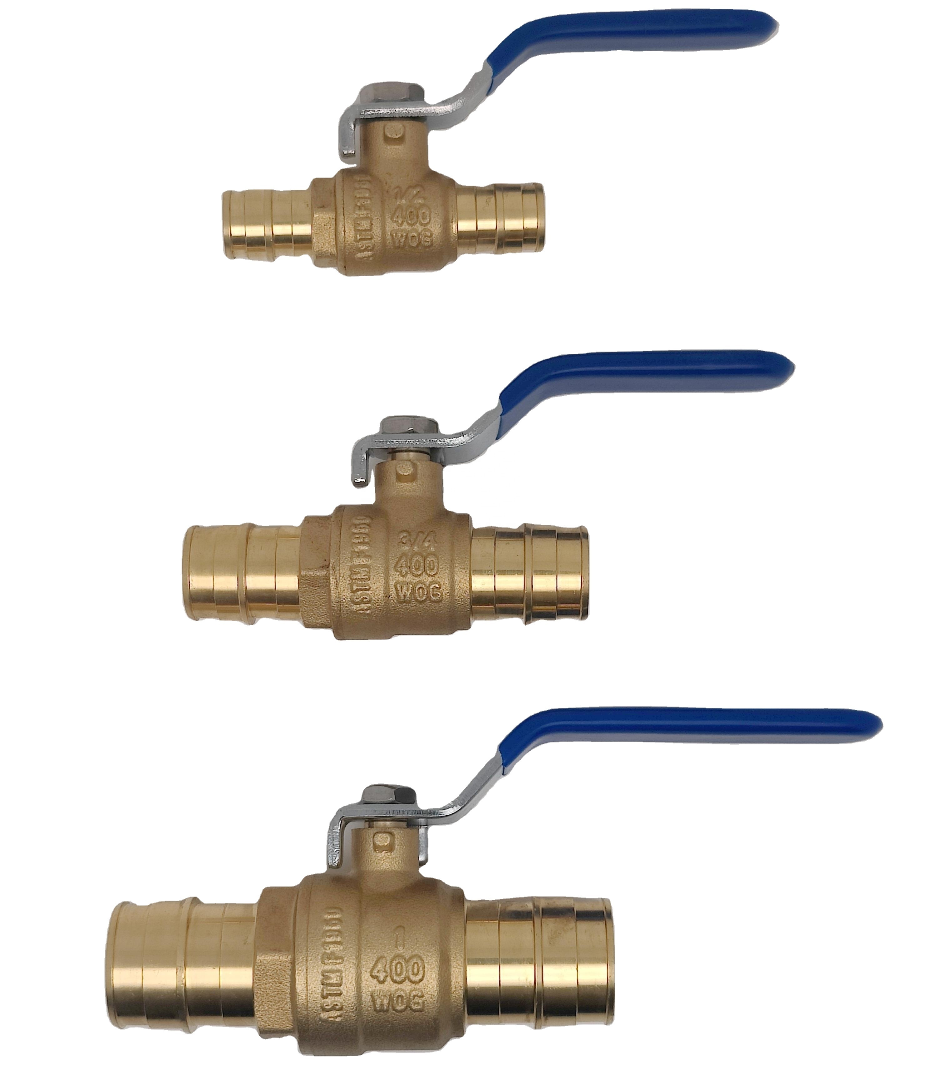 Lead Free F1960 Wog Brass Crimp Pex Ball Valves