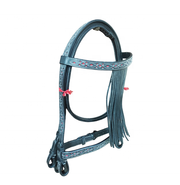 Best Quality Genuine DD Leather Horse Spanish Bridle in Affordable Price Horse Spanish Bridle with Matching  Reins