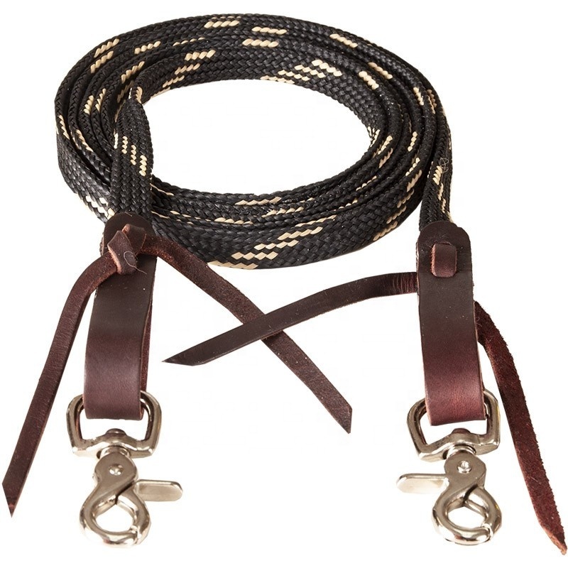 Equestrian Western Horse English Leather Reins Nylon Cotton Rains PP Reins Synthetic Bridle Brow-band Noseband