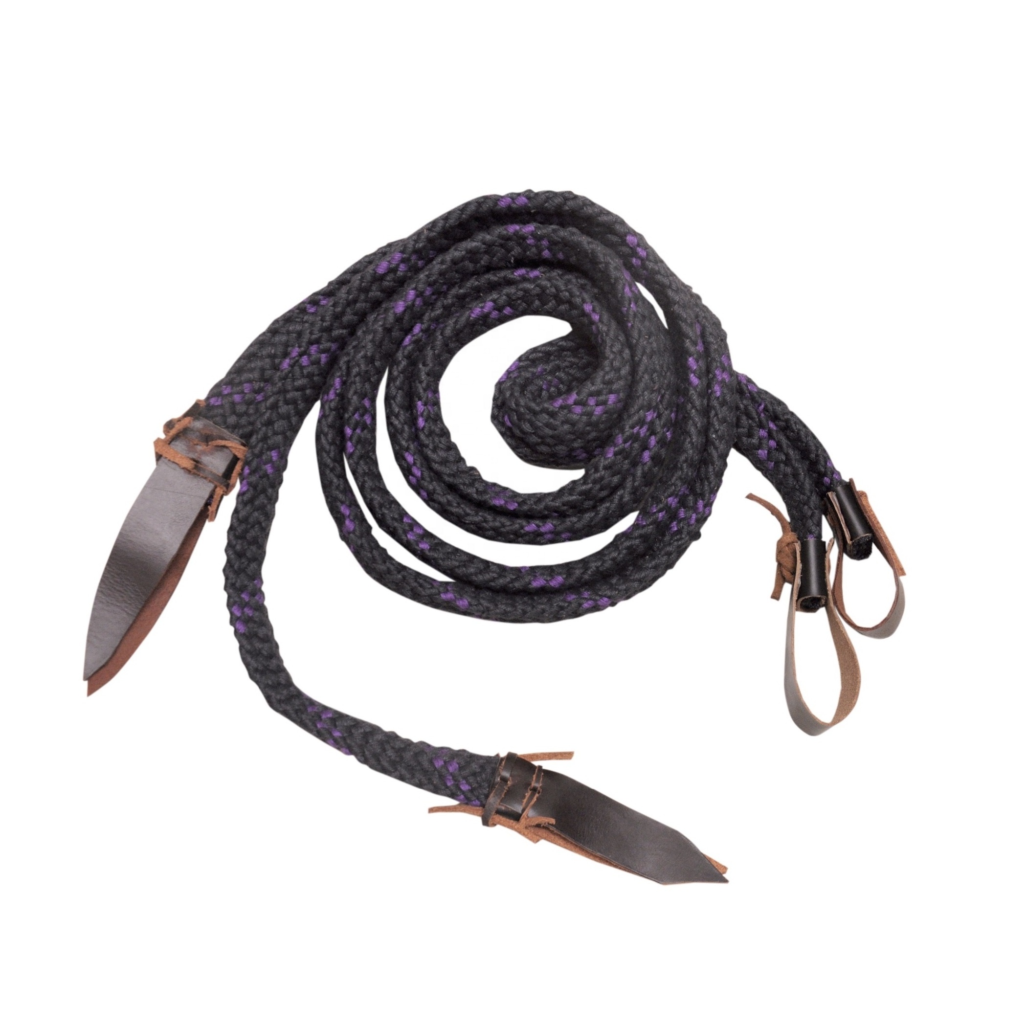 Equestrian Western Horse English Leather Reins Nylon Cotton Rains PP Reins Synthetic Bridle Brow-band Noseband