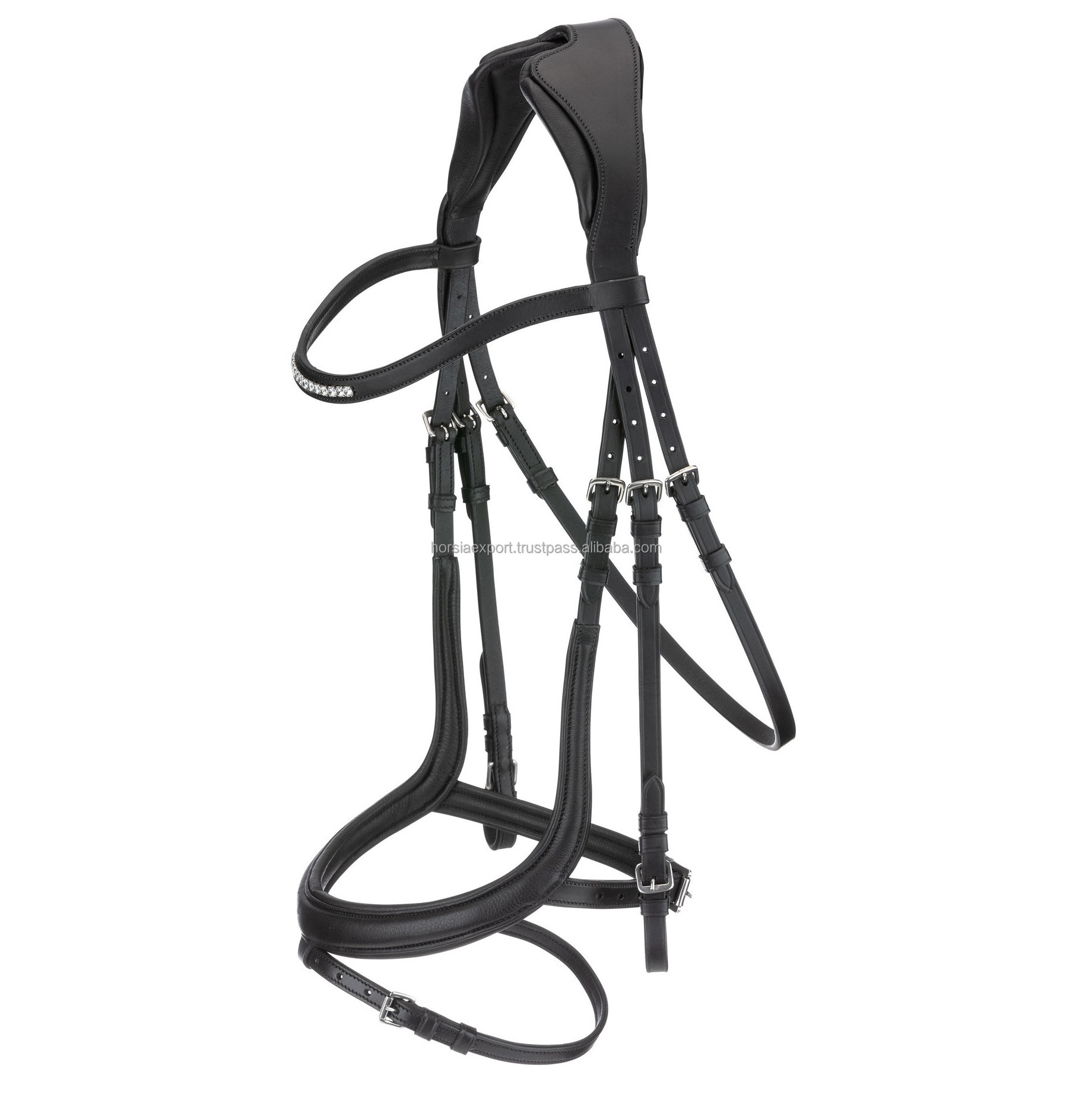 Spanish Bridle knotted fancy design horse Spanish leather bridle