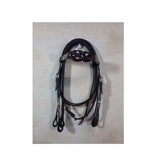 Spanish Bridle knotted fancy design horse Spanish leather bridle