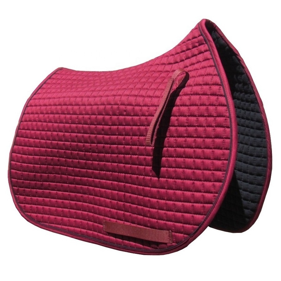 Horse saddle pad jumping saddle pad high quality cotton drill breathable mesh simple hot looking stylish saddle pad