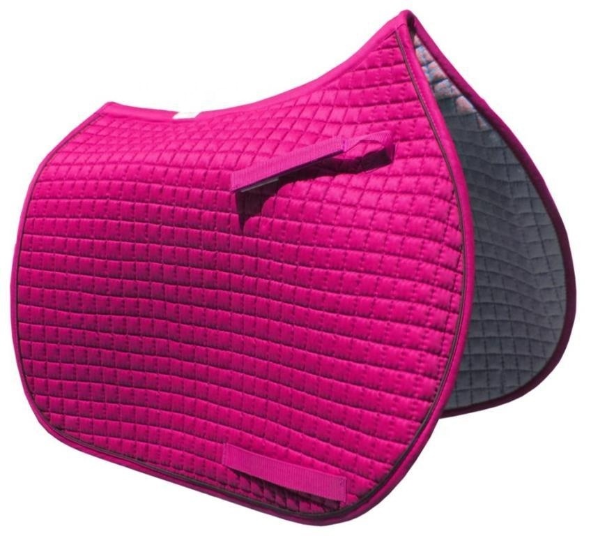 Horse saddle pad jumping saddle pad high quality cotton drill breathable mesh simple hot looking stylish saddle pad