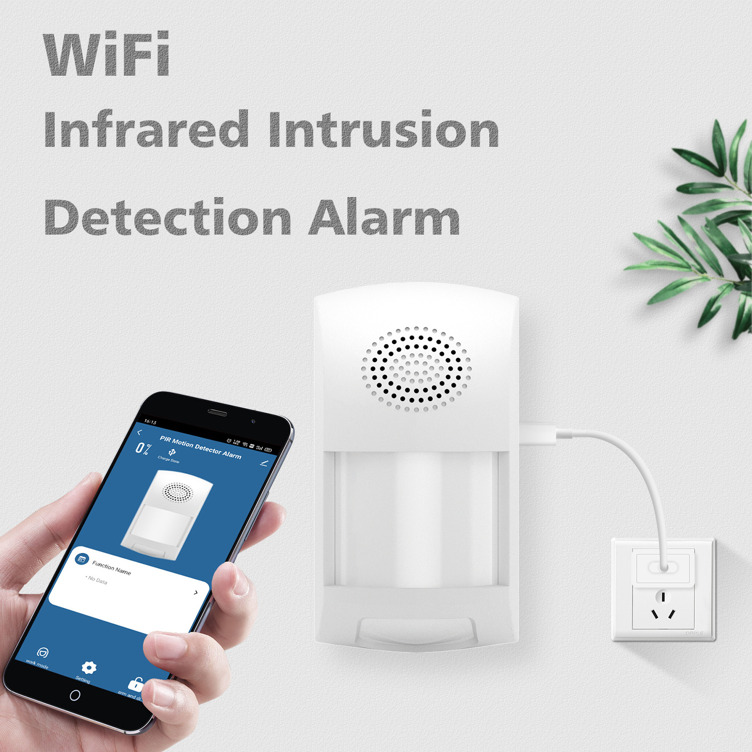 Hot Sale WiFi Infrared Intrusion Detection Alarm TUYA APP IR Motion Sensor Alarm