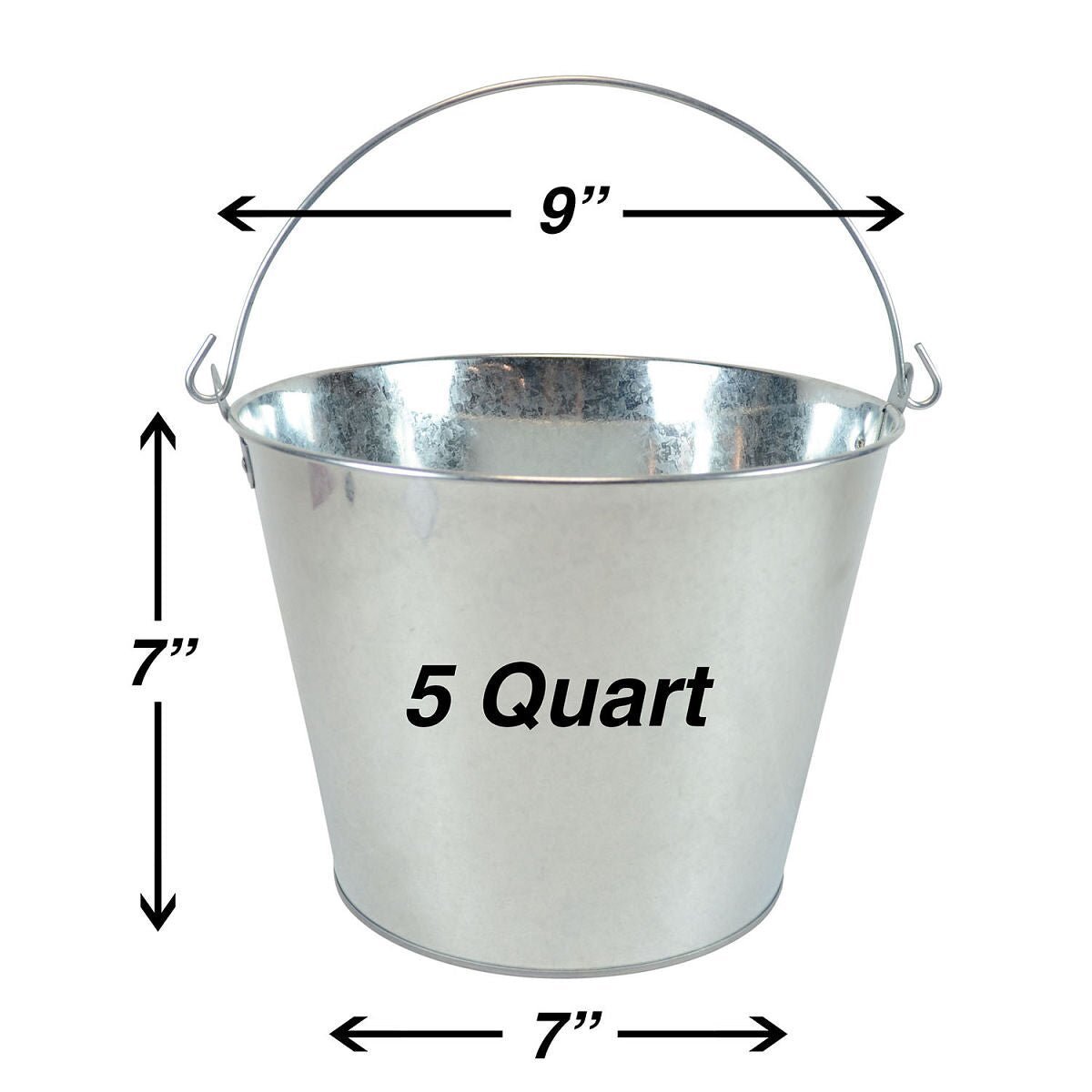 5L Custom logo beer cooler party  galvanized white metal ice bucket with handle for 6 bottle beer