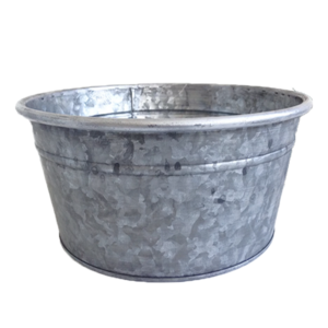 Galvanized tub drink bucket kitchen decor dog bath metal bucket zinc tub