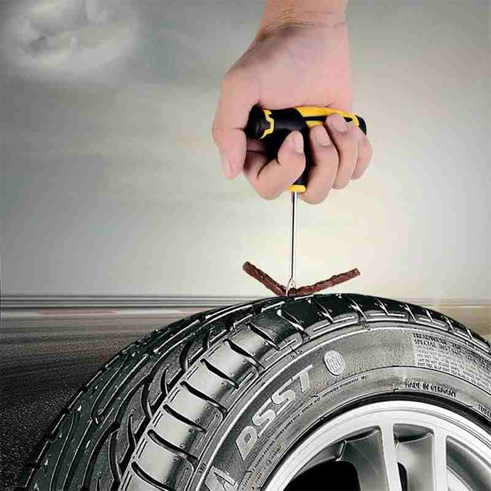 Tire Plug Repair Kit  Fix Punctures Plug Flats with Ease Heavy Duty Flat Tire Puncture Repair Kit for Car Motorcycle, ATV, ETC