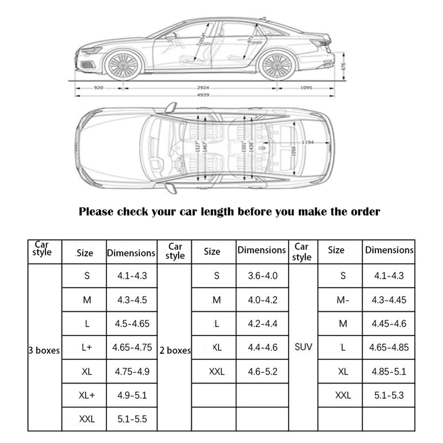 Car Cover Waterproof All Weather Universal Fit for Sedan SUV  Hail Protection  Cotton Backing UV Protection Windproof