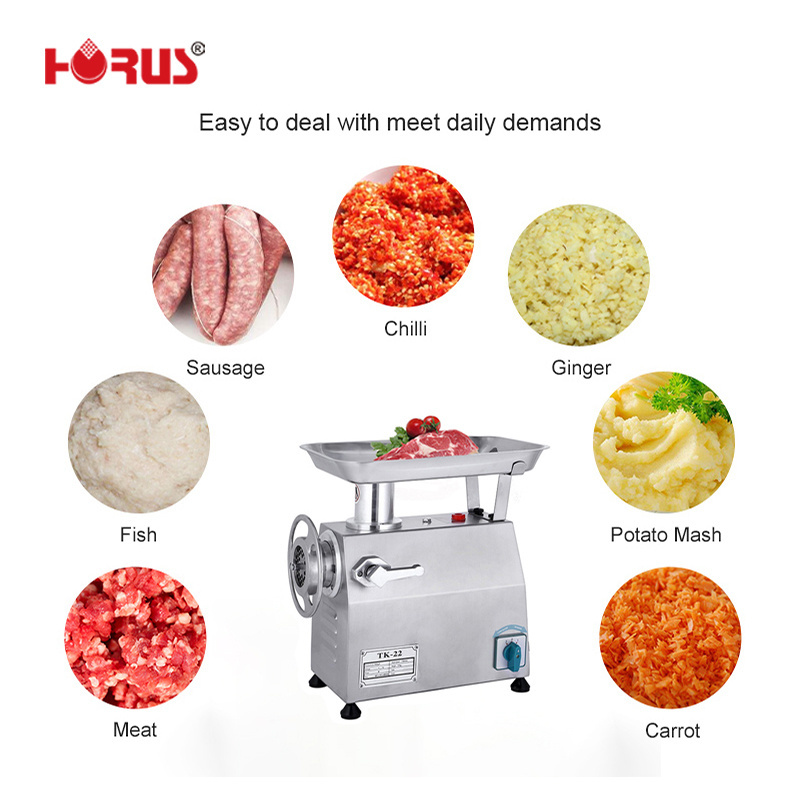 Horus Powerful Top quality CE certified stainless steel  Meat Grinder for industrial and household