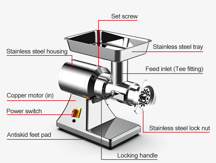 electric meat mincer commercial/ meat grinder sausage maker/ food processors