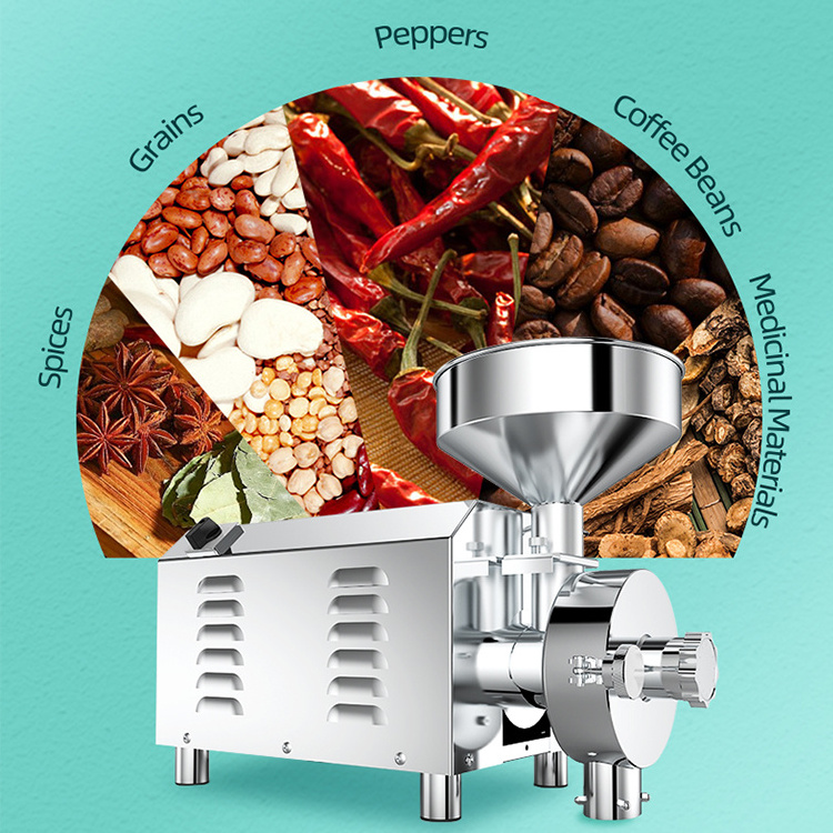 Commercial spice grinder flour making machine grain grinder maize grinding wheat flour mill machine