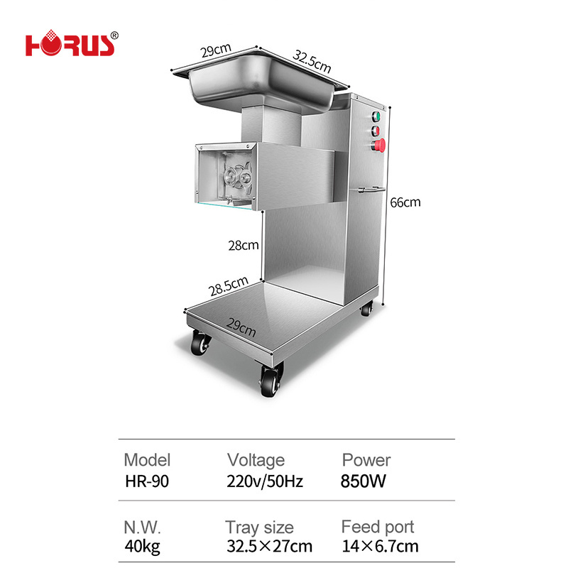 Horus 80 90 Stainless Steel Fresh Meat Cutter Slicer Meat Cutting Machine Fully Automatic Electric Commercial Meat Slicer