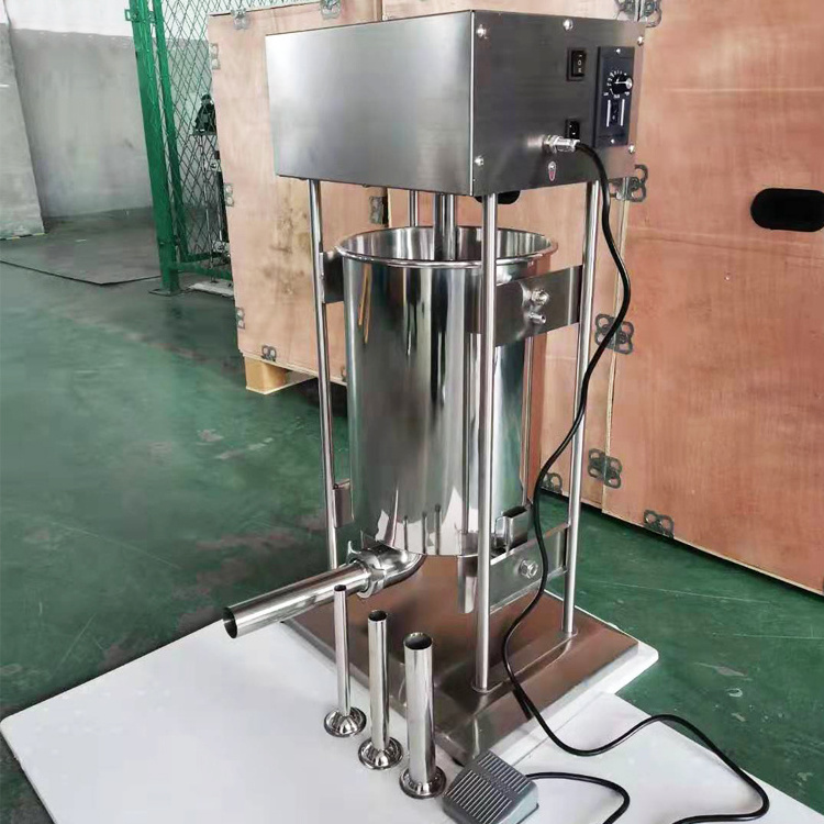 30l electric automatic homemade sausage fill meat stuffer stainless with  sausage stuffing 4 tubes free spare parts