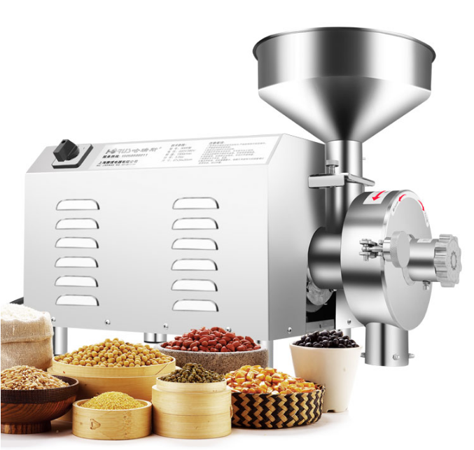 2.2KW High Efficiency Table Commercial Flour Mill  Grains Grinder Stainless Steel  Mini Spice Grinding