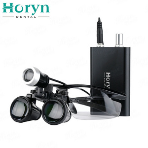 LED 2.5x 3.5x Dental Eye Loupe Magnifier Glasses Medical Surgical Loupes