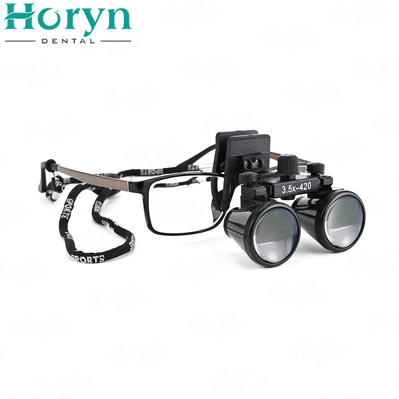 Dental Loupes 2.5X 3.5X Binocular Medical Magnifier Surgical Optical Glasses Lens Loupes with Clip Light