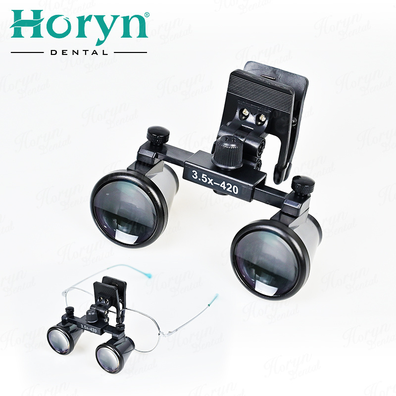 Dental Loupes 2.5X 3.5X Binocular Medical Magnifier Surgical Optical Glasses Lens Loupes with Clip Light