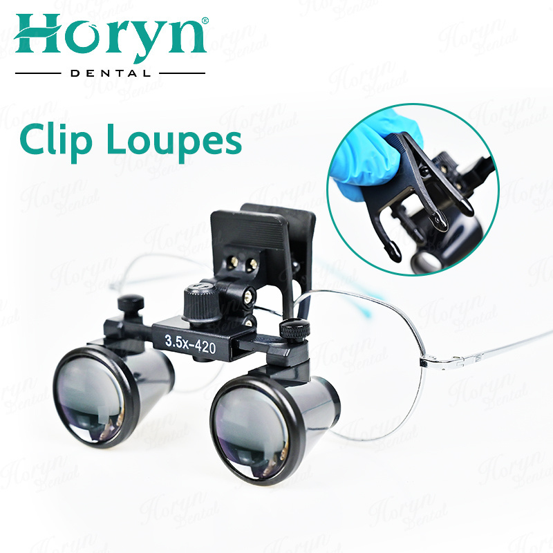 Dental Loupes 2.5X 3.5X Binocular Medical Magnifier Surgical Optical Glasses Lens Loupes with Clip Light