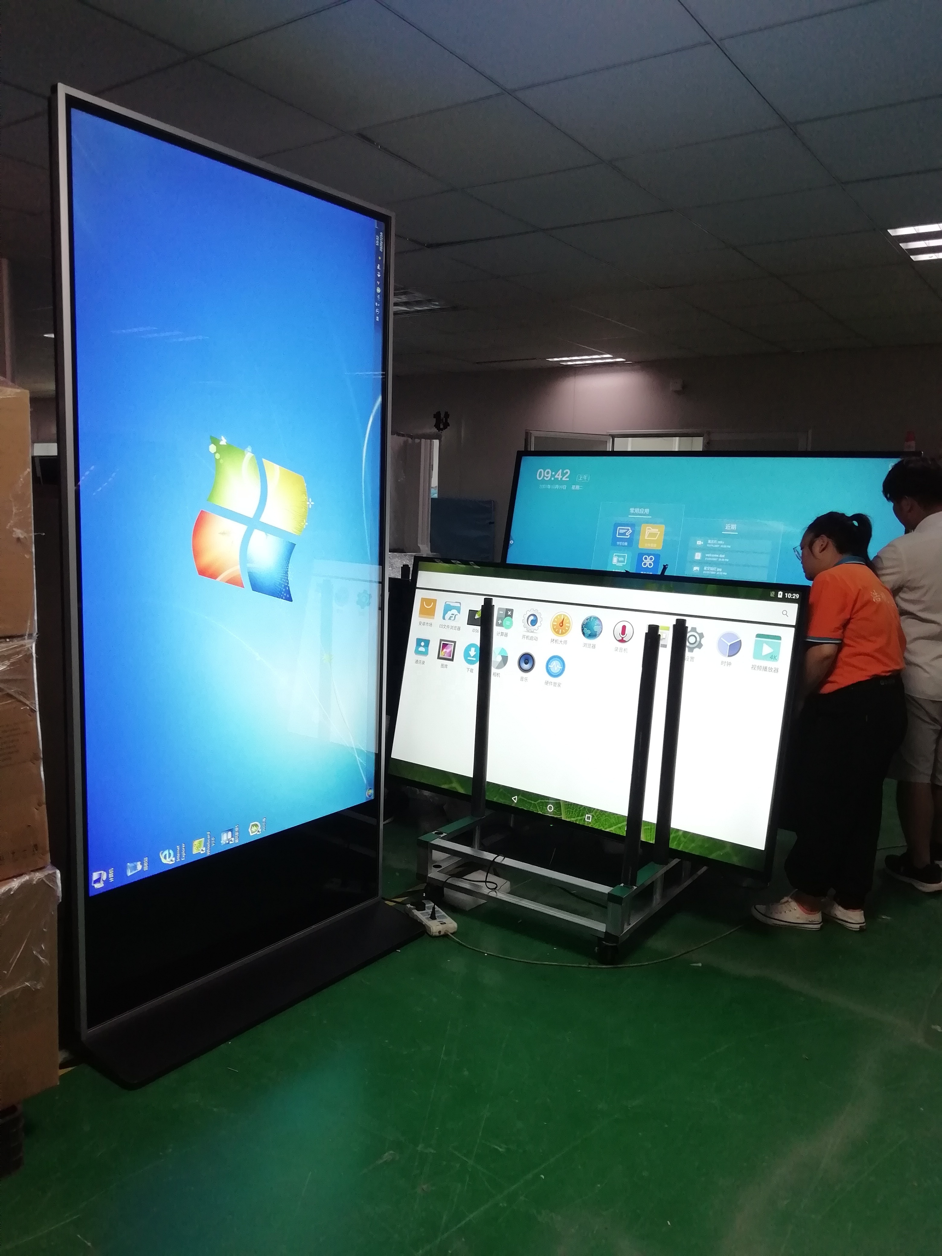 32 43 49 inch touch screen vertical lcd panel floor stand advertising display led advertising machine advertising equipment